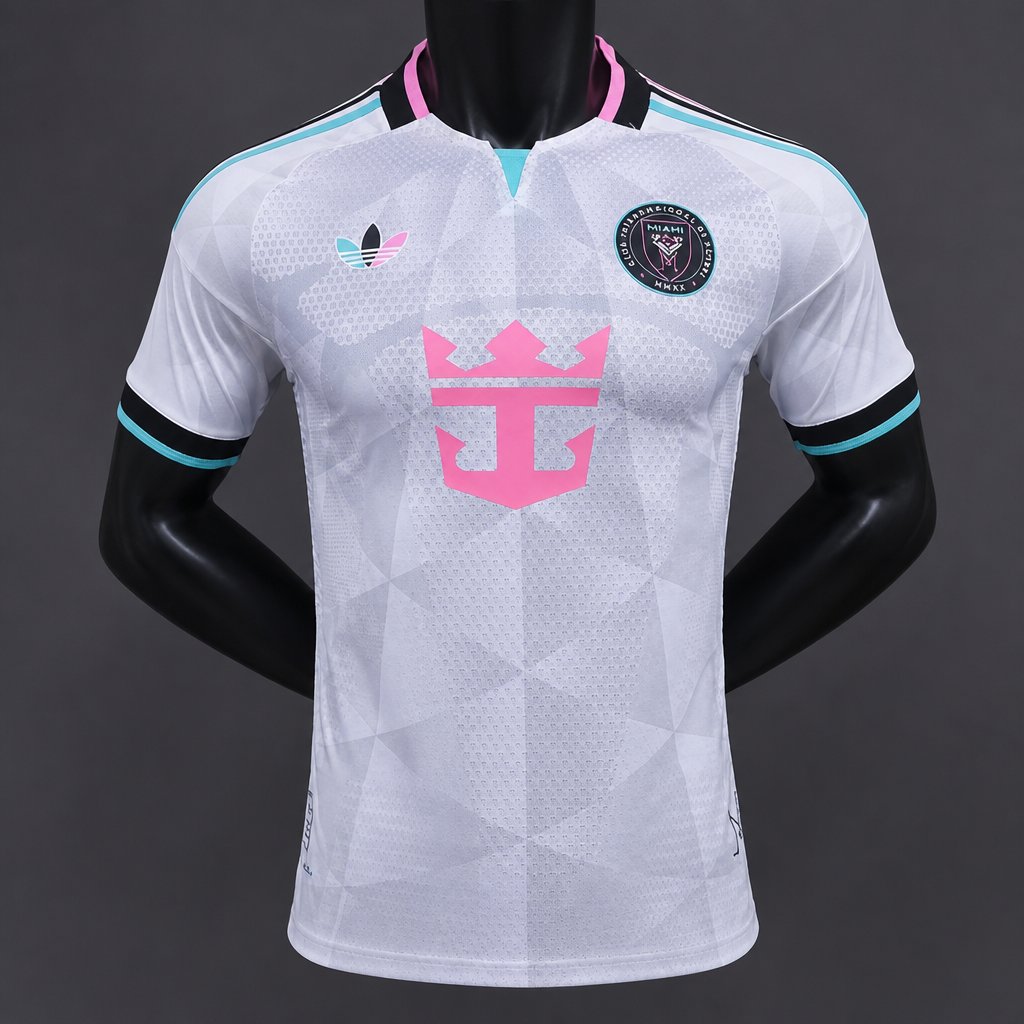 Player Version 26/27 Inter Miami CF Away White with Geometric Diamond Pattern Jersey