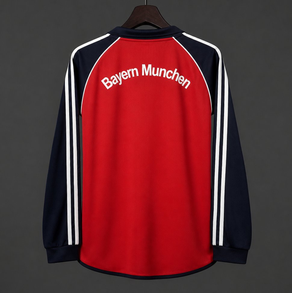 Retro 01/02 Bayern Munich Home Long Sleeve Jersey