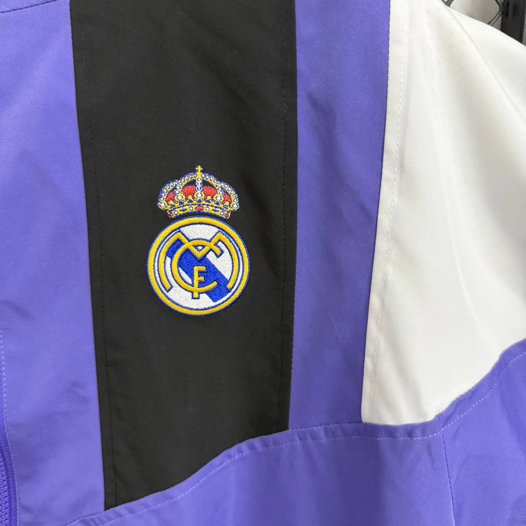 26/27 Real Madrid EQT Purple Full Zipper Windbreaker